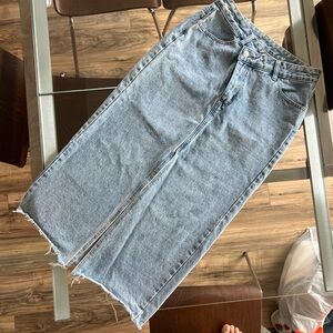 Stylish Light Blue Denim Midi Skirt